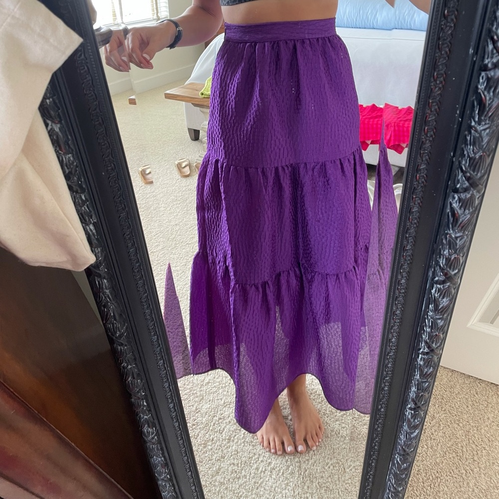 Zara purple midi skirt